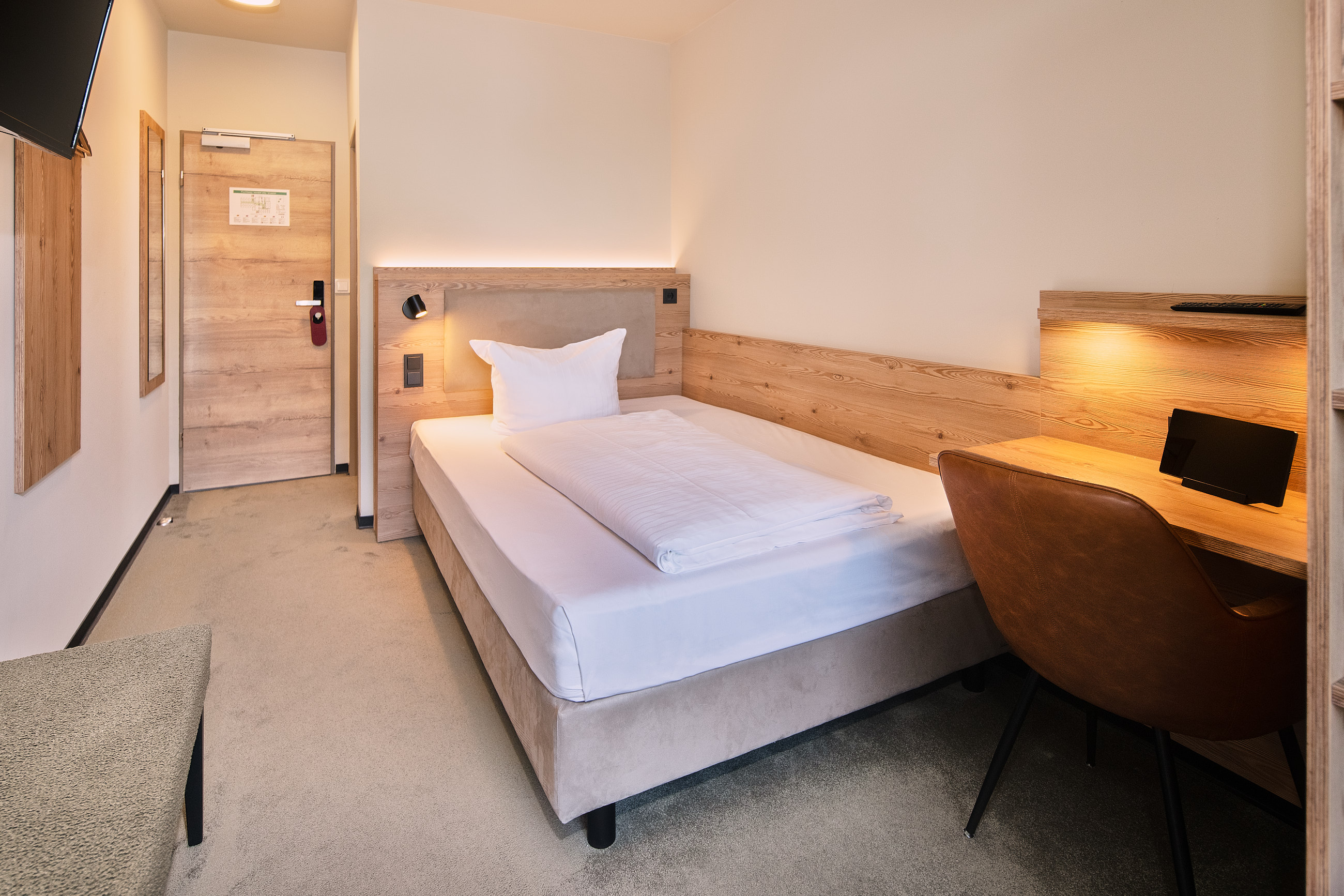 Einzelzimmer Premium mit Aussich in die Rhön