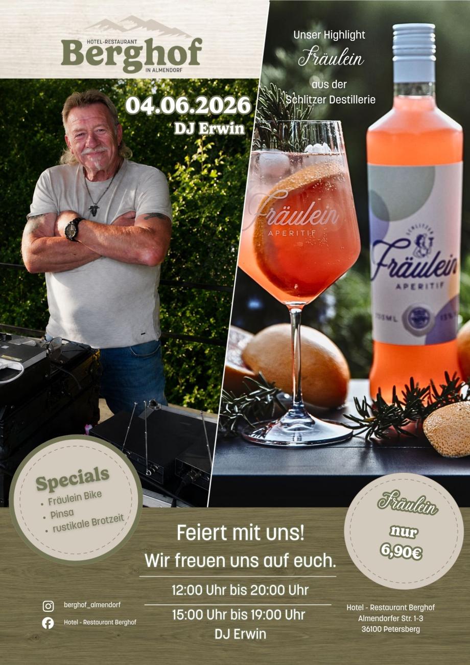 DJ Erwin & Fräulein Event am 04.06.2026