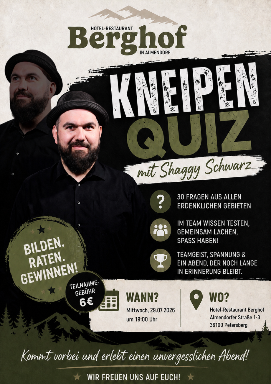 Kneipenquiz Shaggy Schwarz