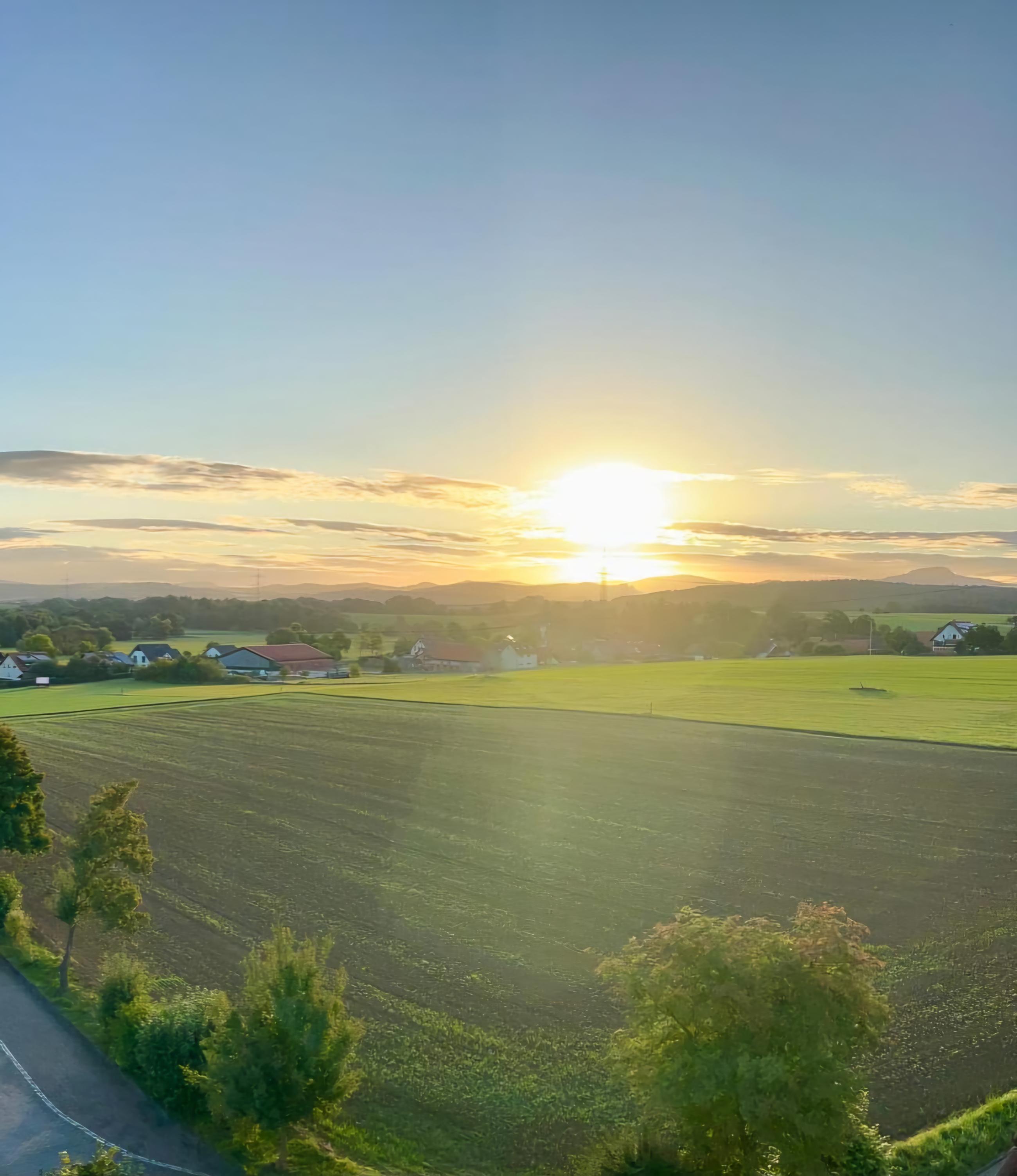 Sonnenaufgang Berghof in Almendorf bei Fulda